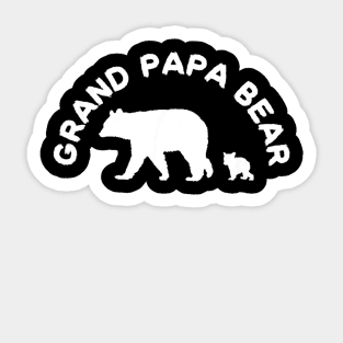 Grand Papa Bear with 1 One Cub Shirt Grandfather Gift Sticker